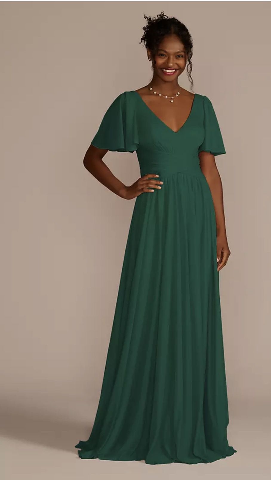 hot pink long bridesmaid dresses Adrianna Papell Stretch Crepe One-Shoulder Mermaid Gown