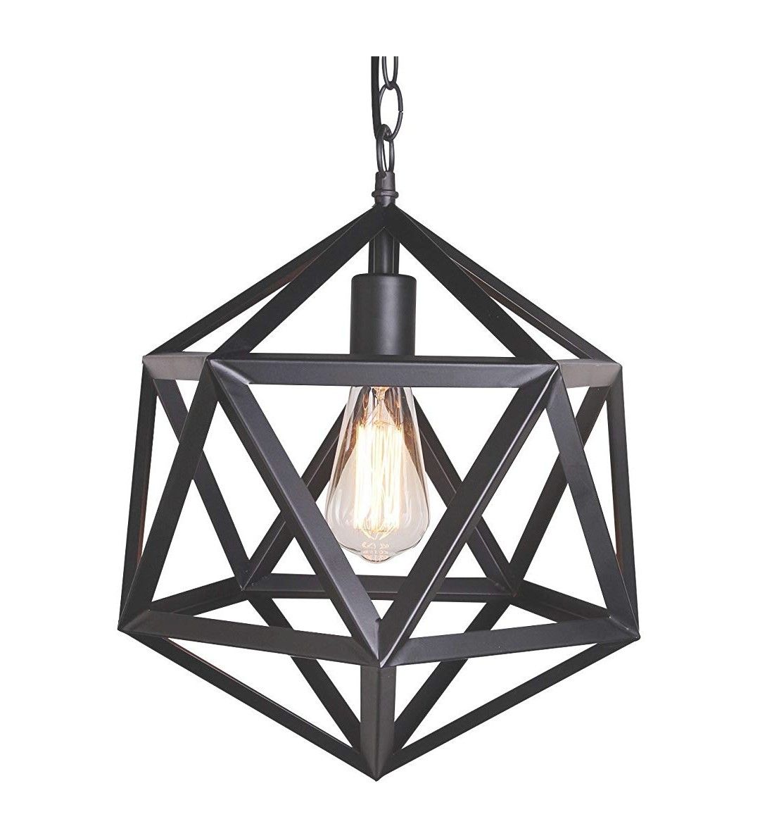 Industrial cage one light pendant light