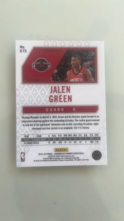 Panini Chronicles Jalen Green No. 675