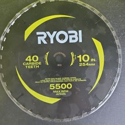 Ryobi 10in 40 Tooth Saw Blade