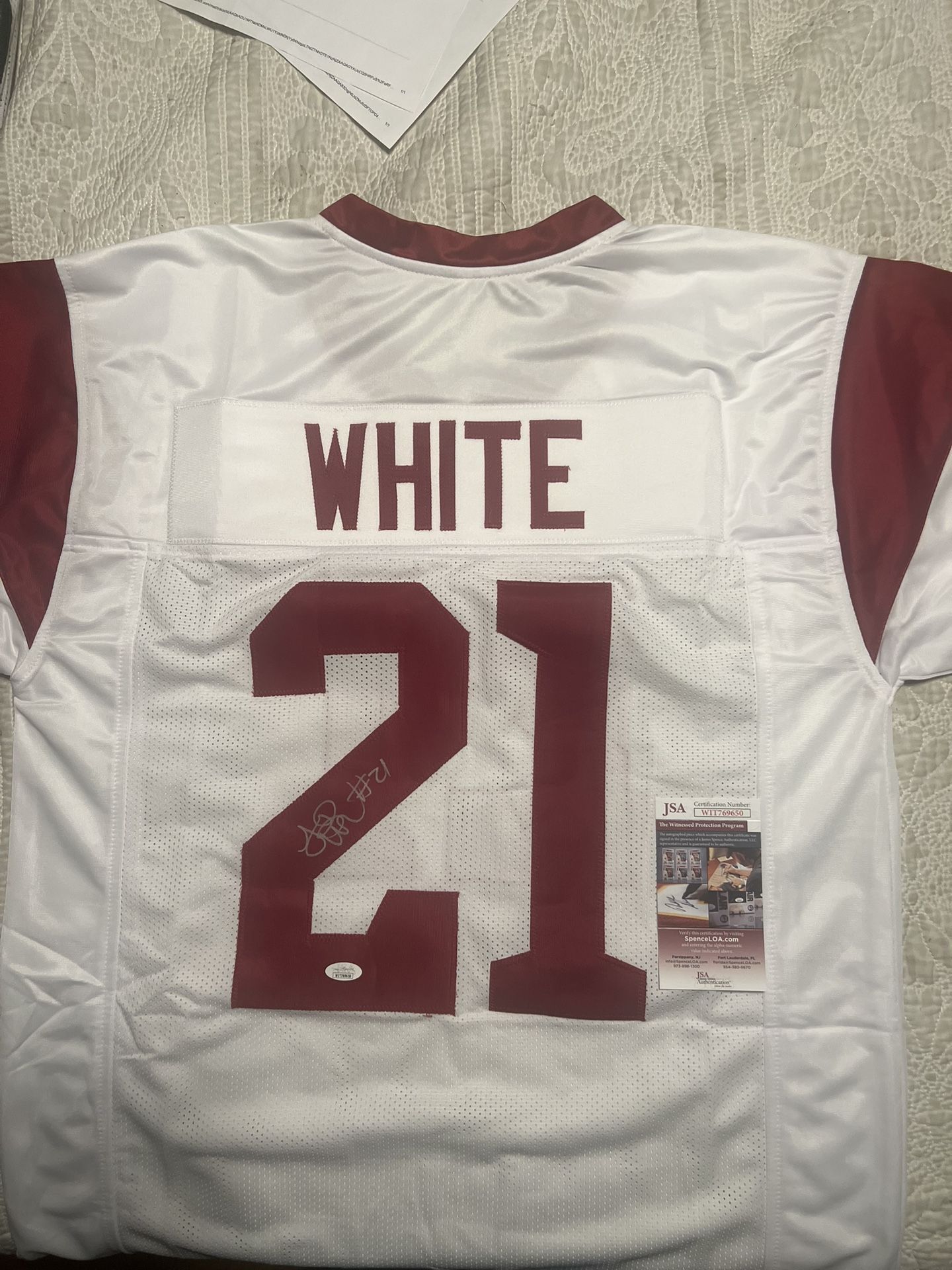 Custom signed autographed jersey