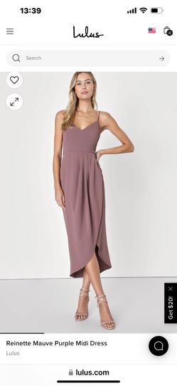 Reinette Mauve Purple Midi Dress- Medium