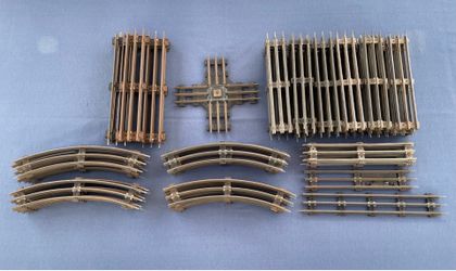 Vintage O-Gauge 3-Rail Train Track Lot 62 Pieces Straight Curve Crossing Lionel