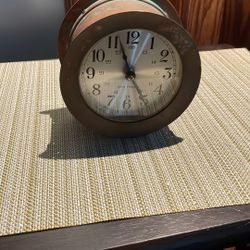 Vintage/antique Brass Ship  Seth Thomas Clock Battery Operated Work Good 