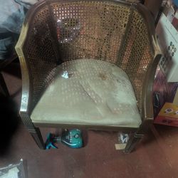 Two  Cane Back Chairs 