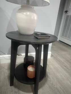 Gray side table