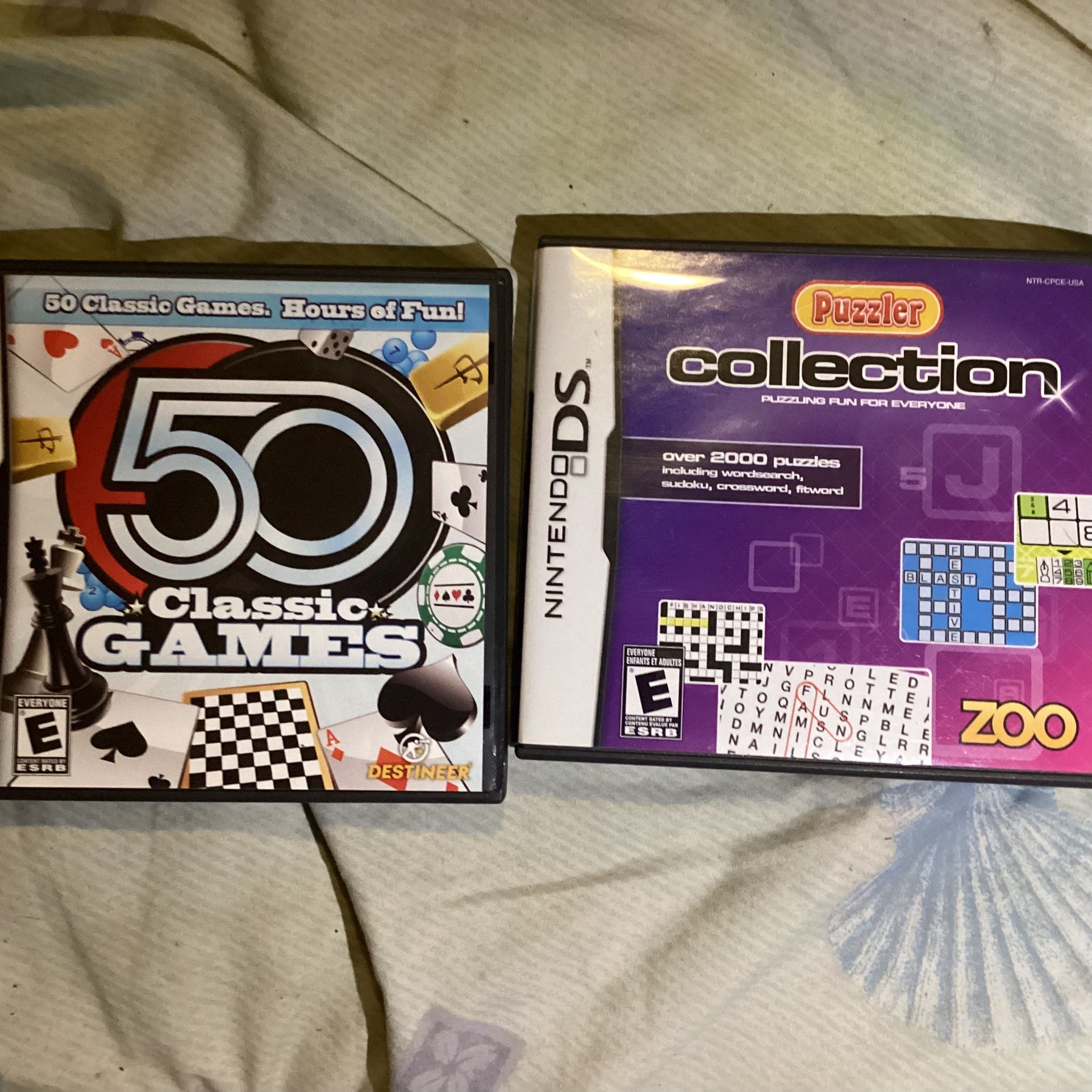 Puzzler Collection and 50 classic games for Nintendo DS