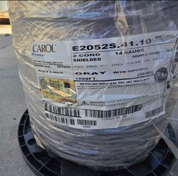 Carol E2052S41.10 14 Gauge 2-Conductor Shielded Sound & Security Cable 1000ft Spool