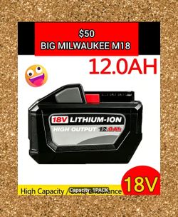GIANT MILWAUKEE M18 HIGH OUTPUT BATTERY Charger inverter rapid tools