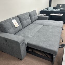 Sleeper Sectional With Storage/ Buy Now Pay Later.