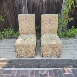Decorative Floral High Back Chairs