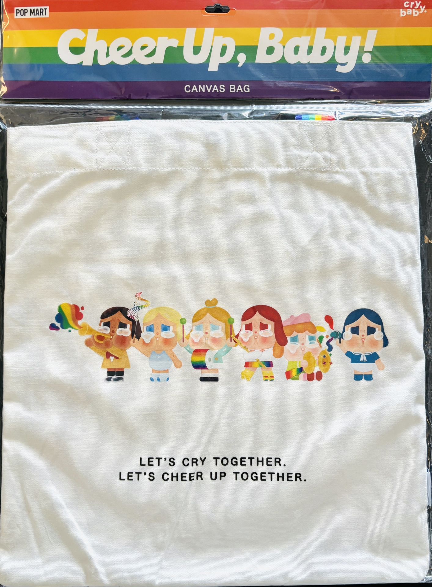 Crybaby canvas bag and sticker