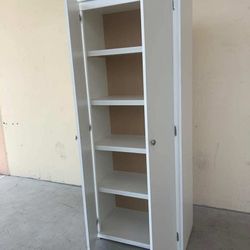 Tall White Closet With Shelves