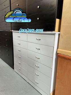 Twelve drawer Jumbo Dresser White Fully Assembled Mueble Blanco Gigante