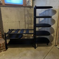 Black TV Stand / Media Shelf