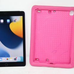 Apple iPad Air 2 16GB Space Gray LTE Cellular MH2U2LL/A T-Mobile with pink case