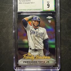 Topps Fernando Tatis Jr Rookie Family Business Card 9 Rated