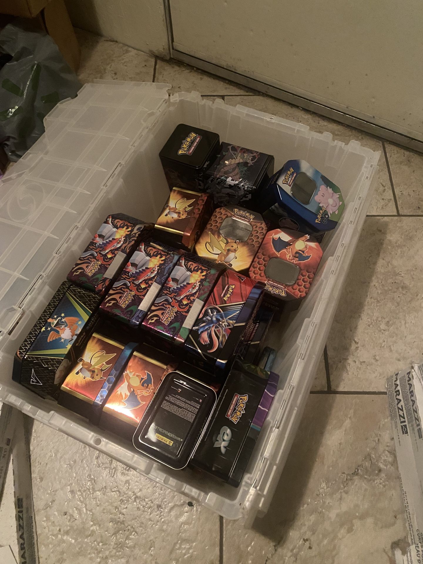 Empty Pokemon Tins