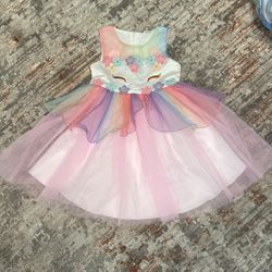 Unicorn Girl Birthday Dress NEW