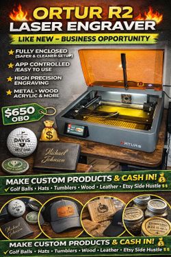 🔥 Ortur R2 Laser Engraver – Like New | Business Opportunity 💰