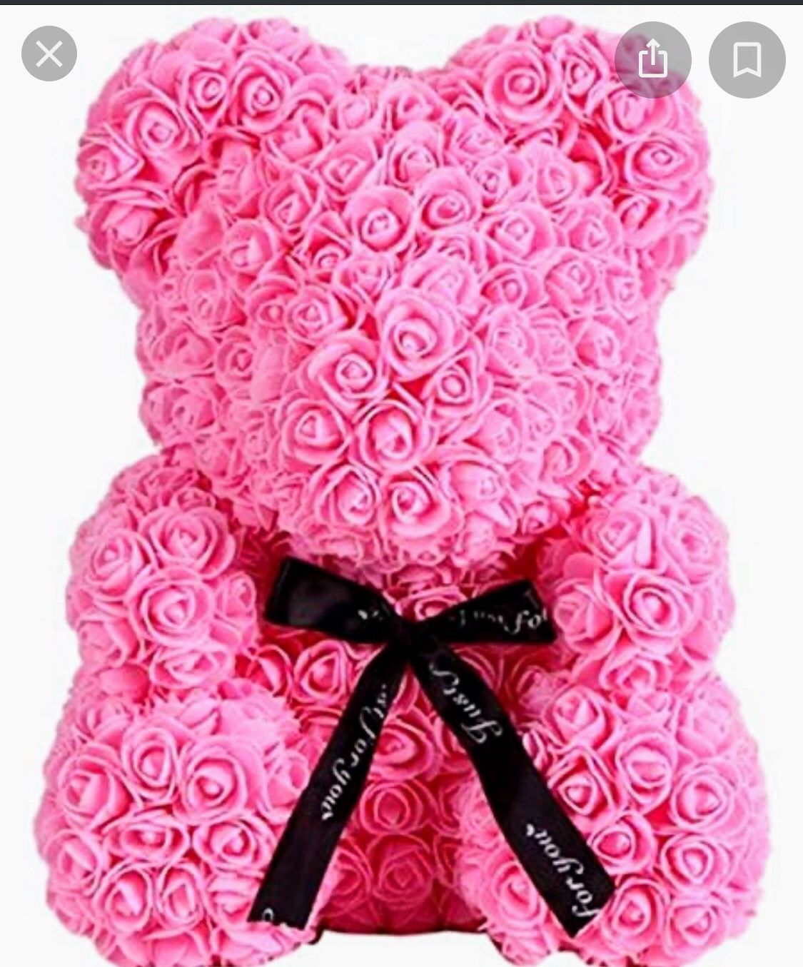 Pink Rose Teddy Bear