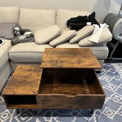 Lift Top Extendable Coffee Table With Storage