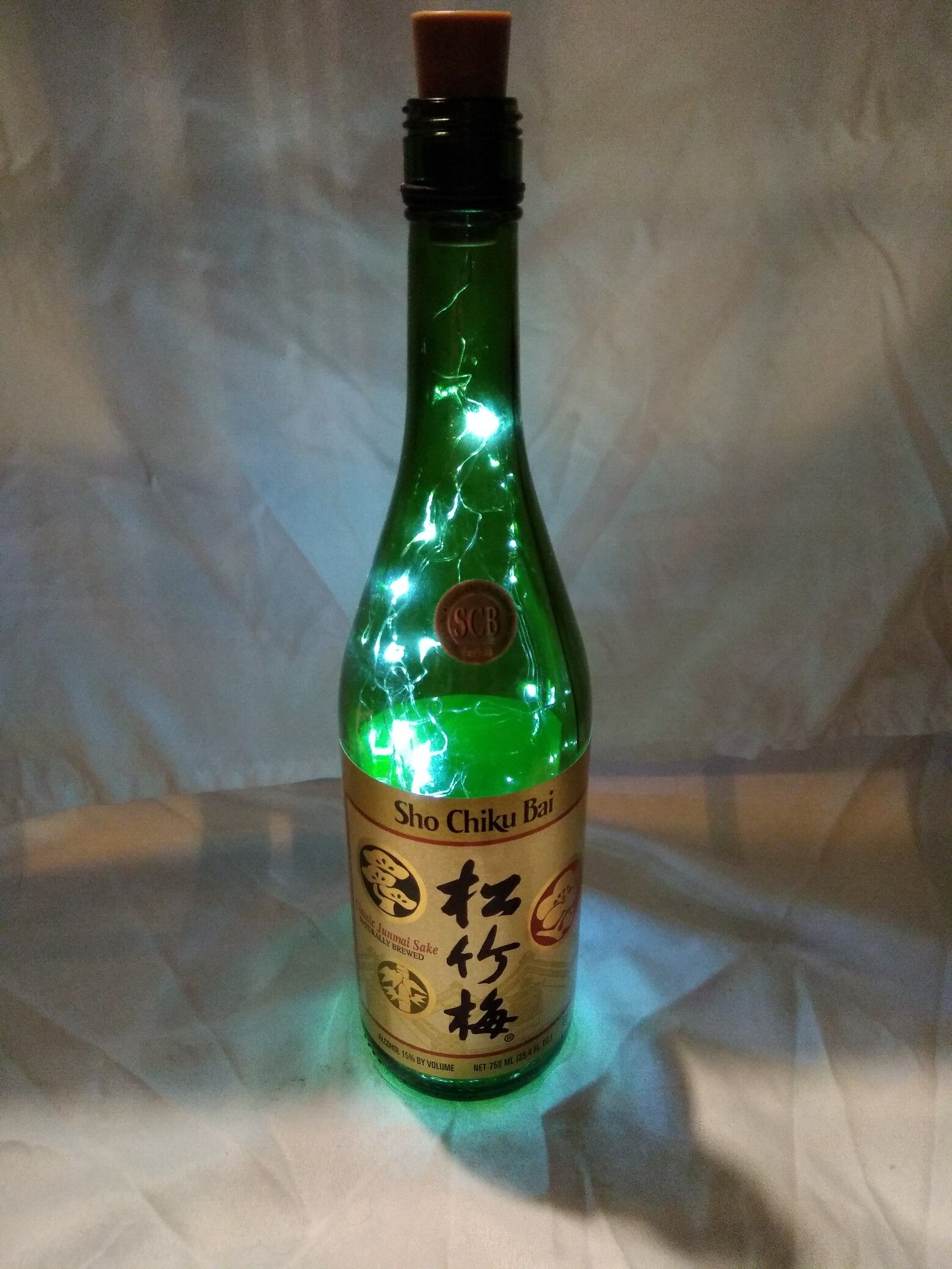 Sake bottle lamp
