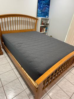 Queen size bed frame (no mattress)