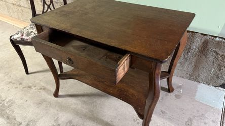 Antique Library Desk /Table With Drawer