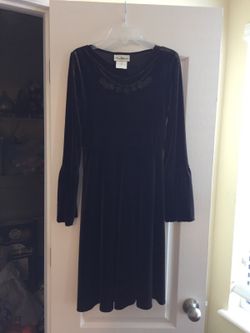 Girls Brown Velvet Party Dress'