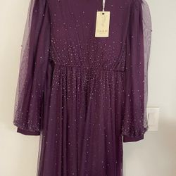 Purple Beaded Dress 