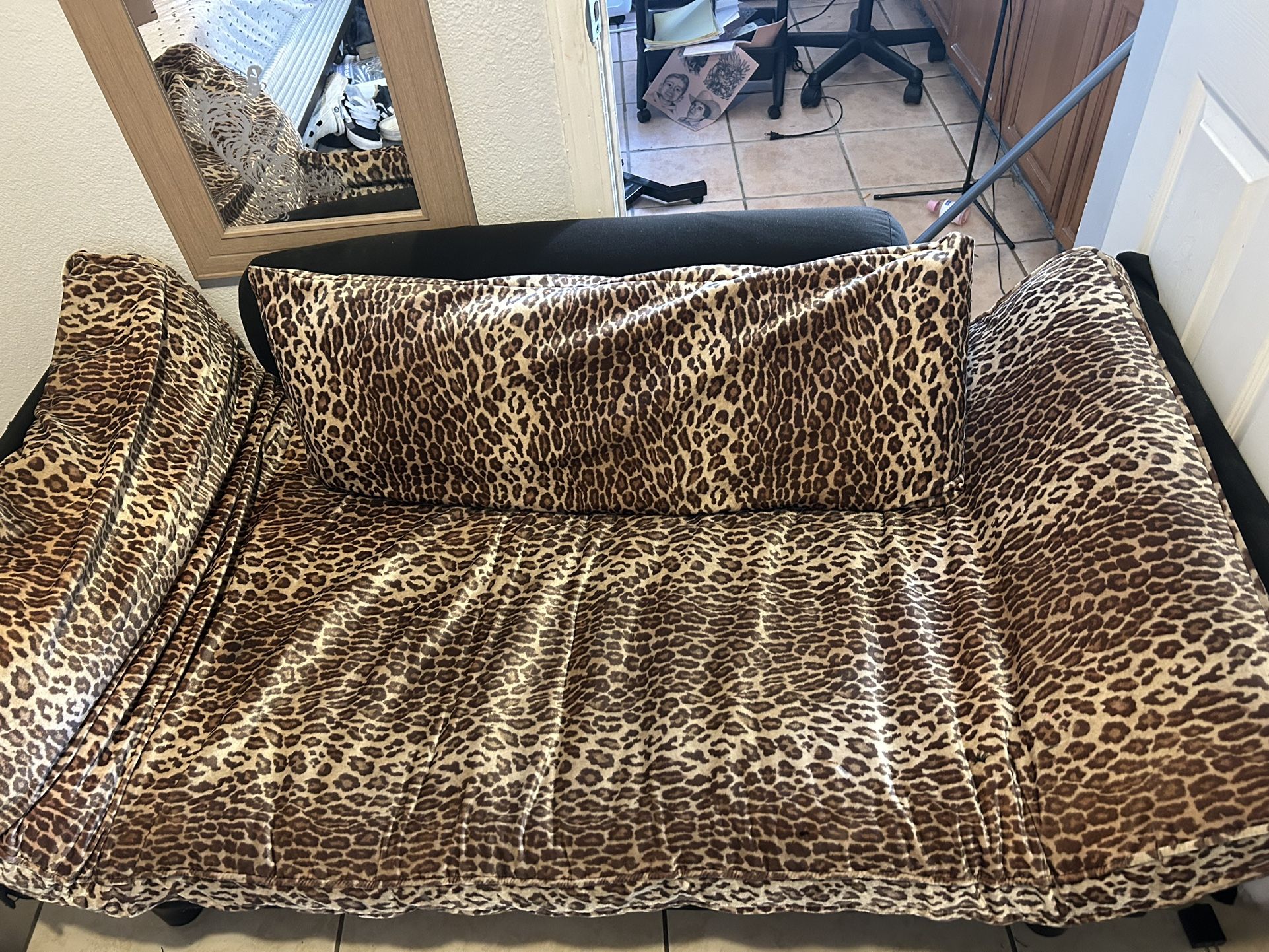 Cheetah Print Mini Couch