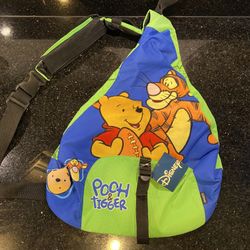 Disney Winnie The Pooh & Tigger Crossbody Sling Backpack Travel Hiking Chest Bag