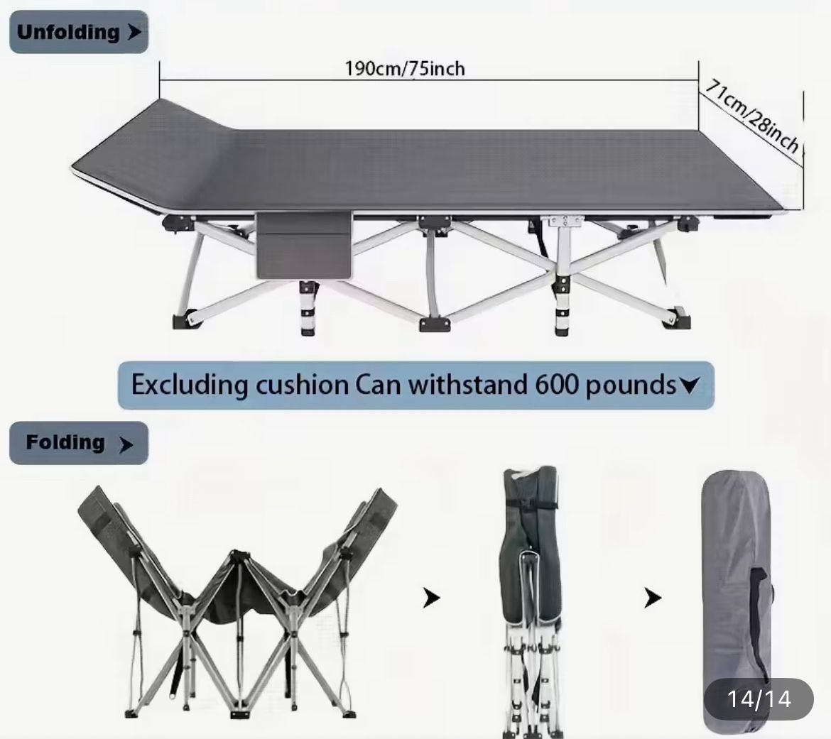 Foldable Camping Bed/ Guest Cot