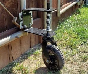 Universal 8" Flat-Free Tire Gate Wheel Suspension Spring-Loaded Wood Chainlink Gate Caster Wheel Weight Capacity 200lb (Black)

Brand New in box 🎁