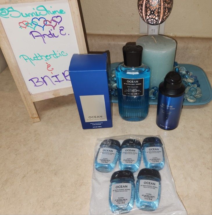 4~PC Bath & Body Works OCEAN Bundle, NEW & AUTHENTIC 