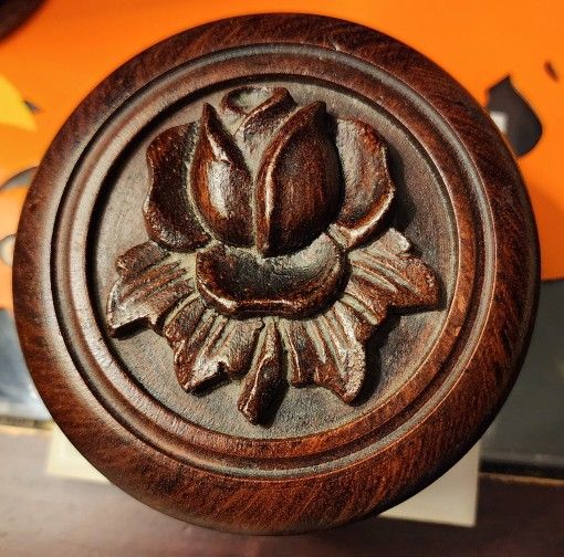 Vintage Rose Top Wooden Coasters (6)