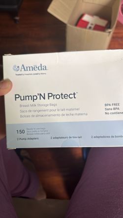 Free baby bottles and breast milk storage bag