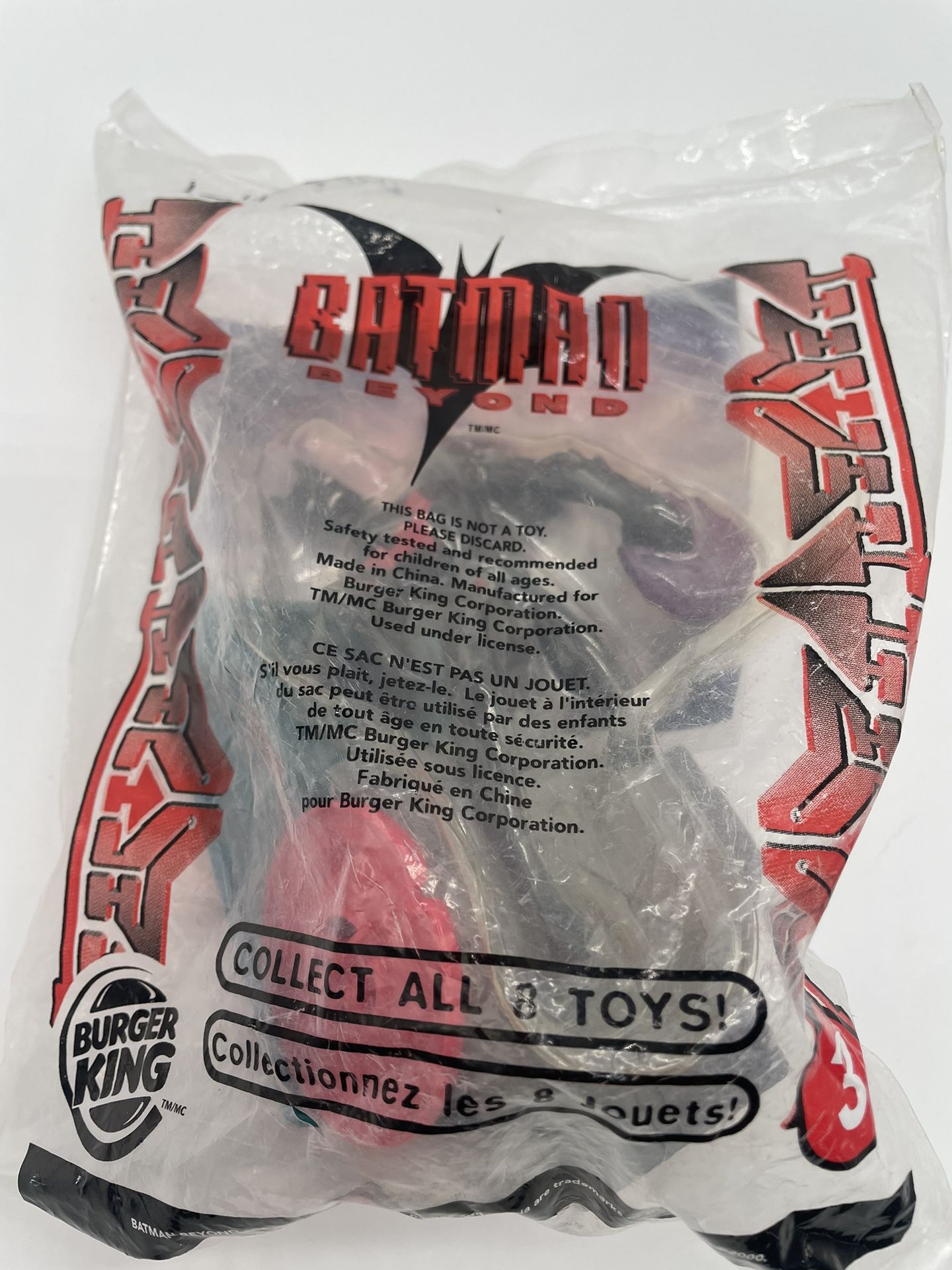 2000 Burger King Kids Meal Toy: Batman Beyond #3 Batarang, New Sealed