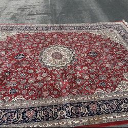 Vintage Oxblood Persian Rug 12x9