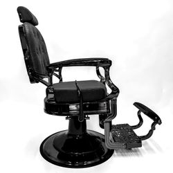 Black Chrome Barber Chair