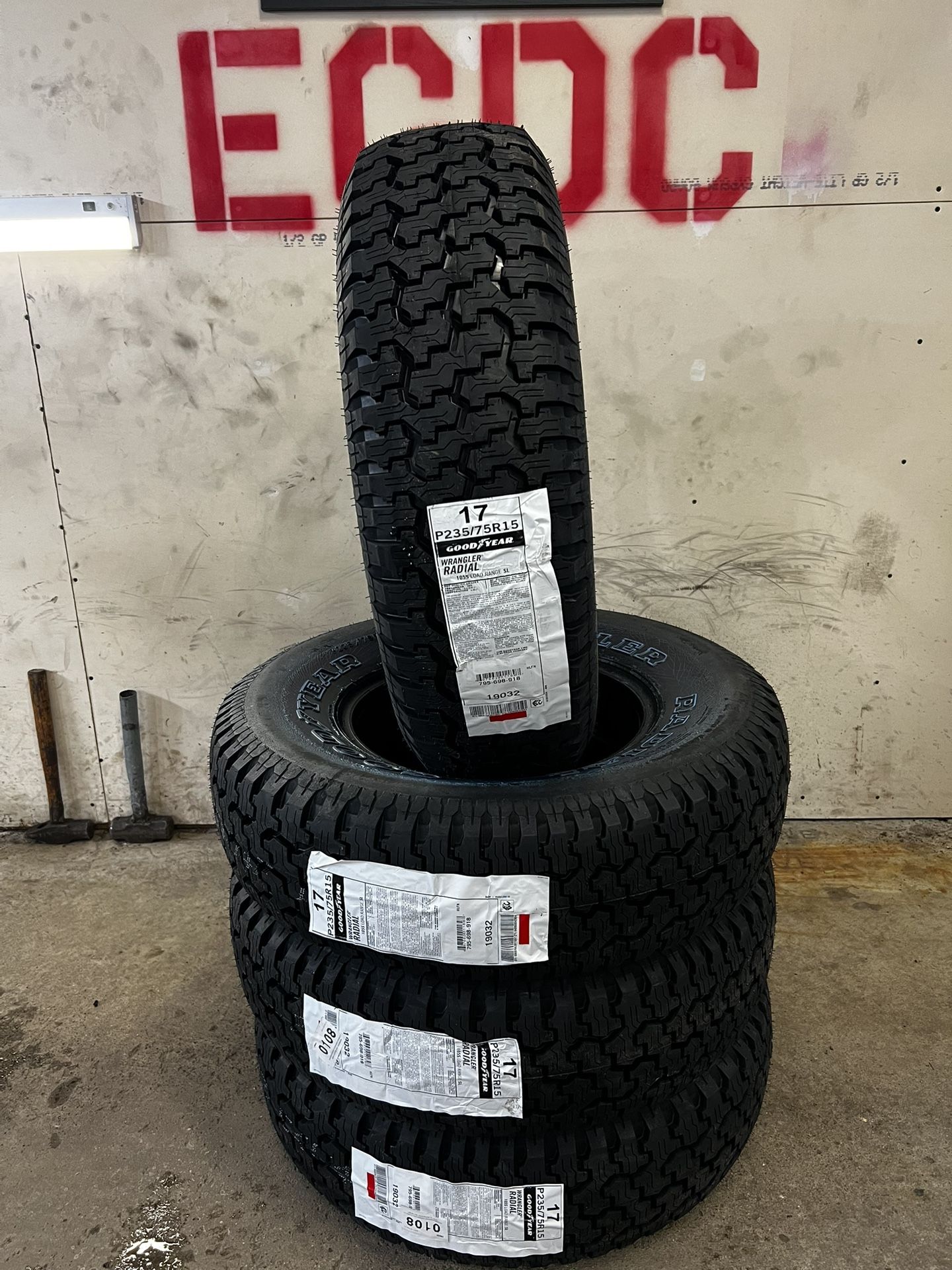 235/75R15 4Goodyear Free Installation