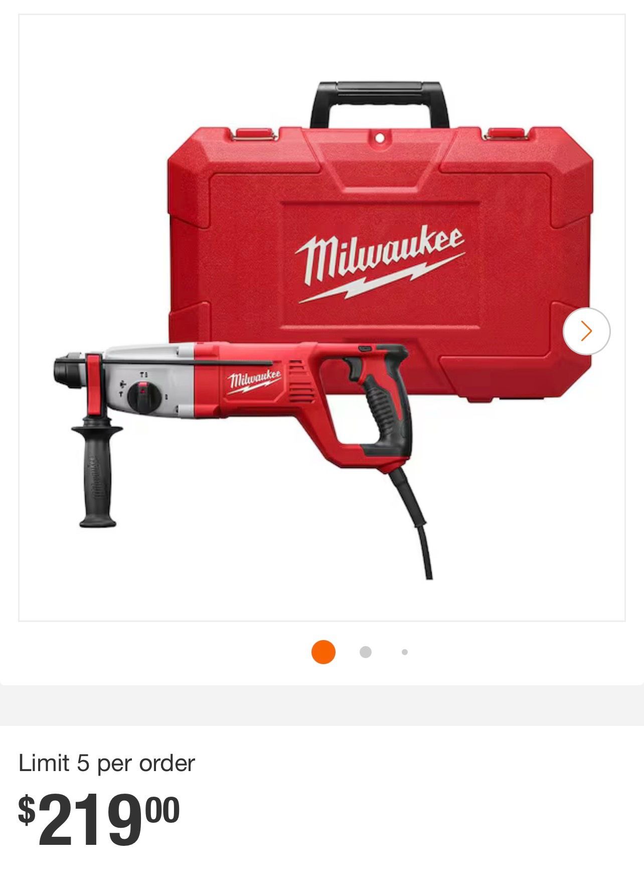 Milwaukee hammer drill