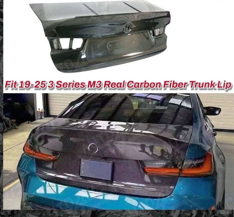 Real Carbon Fiber Trunk Car Lid Cover Fits 19-25 BMW G20 330i/330e/M340i G80 M3