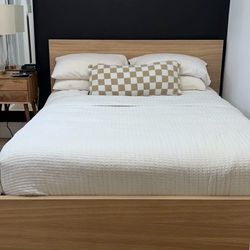 Newer Queen Ikea Malm Bed Frame with Hampton & Rhodes Mattress