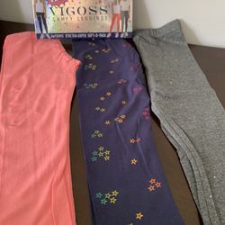 VIGOSS GIRLS LEGGINGS 3 PCS NEW S 5/6