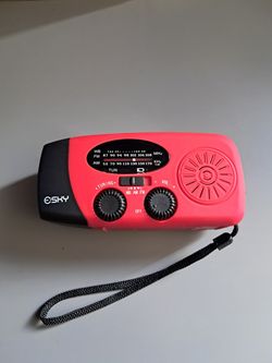 Emergency weather radio and charger