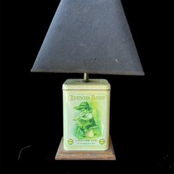  Vintage Hand Crafted  Repurposed, Cerespta Flour Can Lamp
