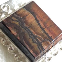 New Custom Made Pendant ,tiger Eye Agate Malachite Stone ,924 sterling Silver Pendant .please Look At My Profile To See All Items 