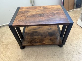 small side table / rolling cart / printer stand - 2 tiers, wheels
